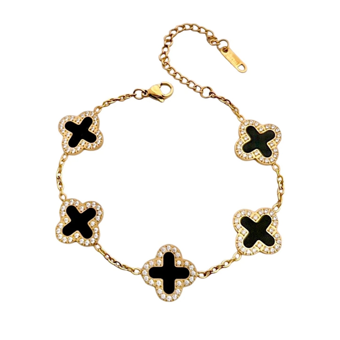 5 Zirconia Clover Bracelet