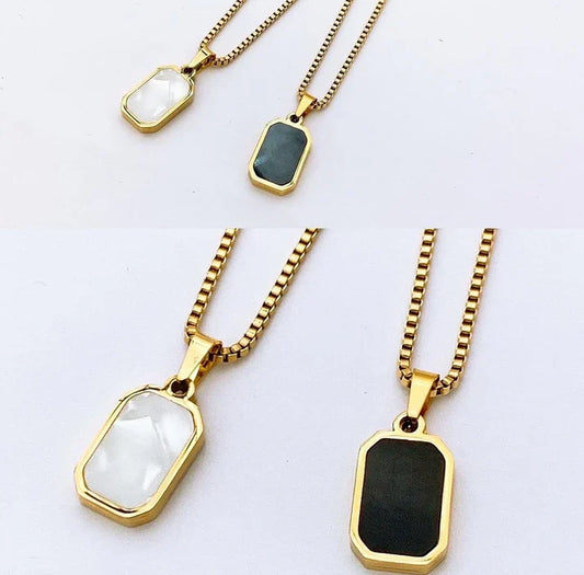 Black&White Double Sided Necklace